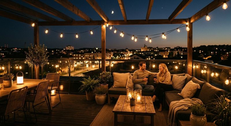Terrace Lighting Installation in Kansas City, KS
